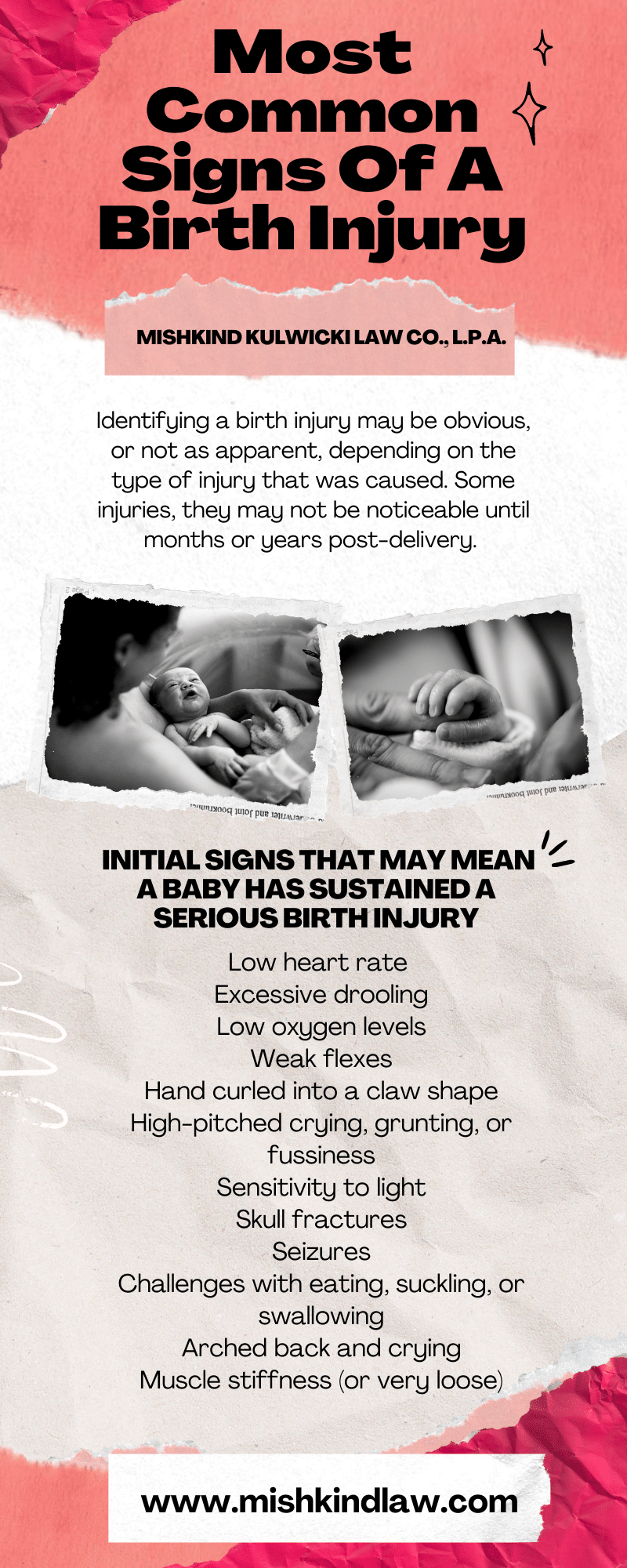 Most Common Signs of a Birth Injury Infographic
