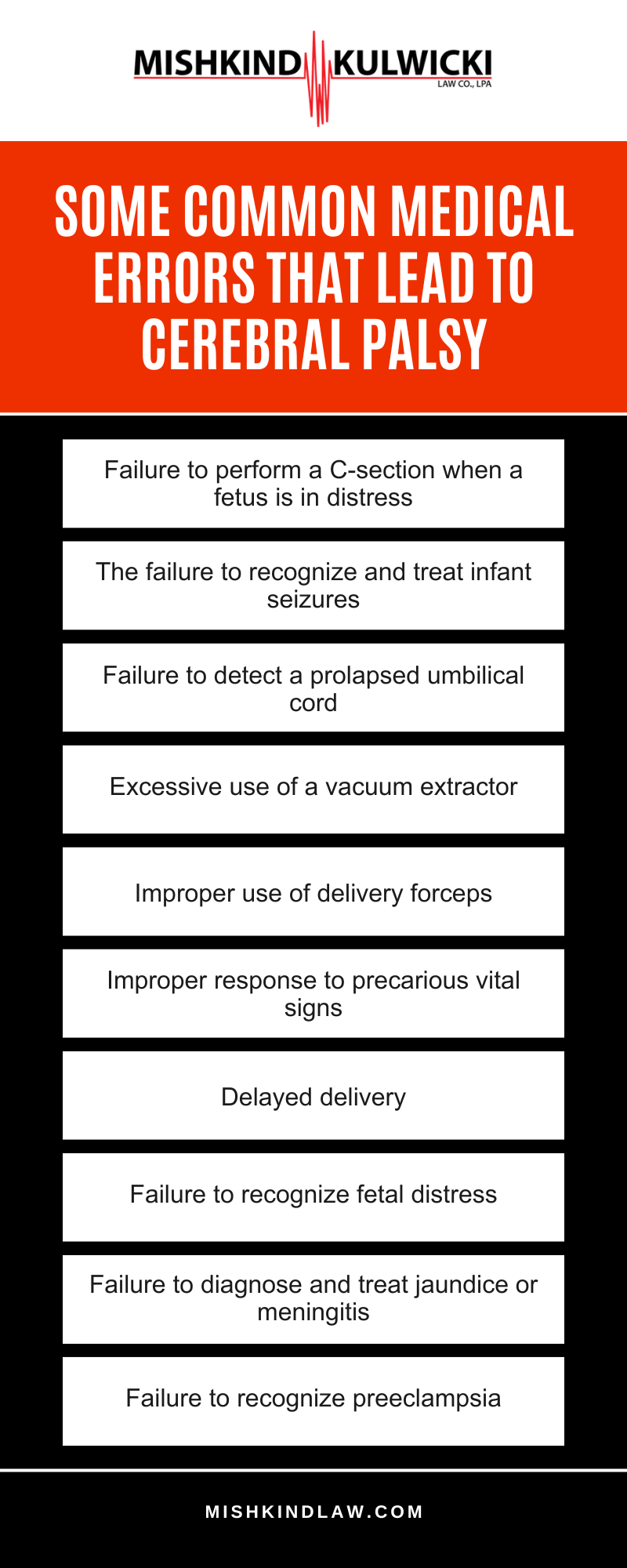 Some Common Medical Errors That Lead To Cerebral Palsy Infographic